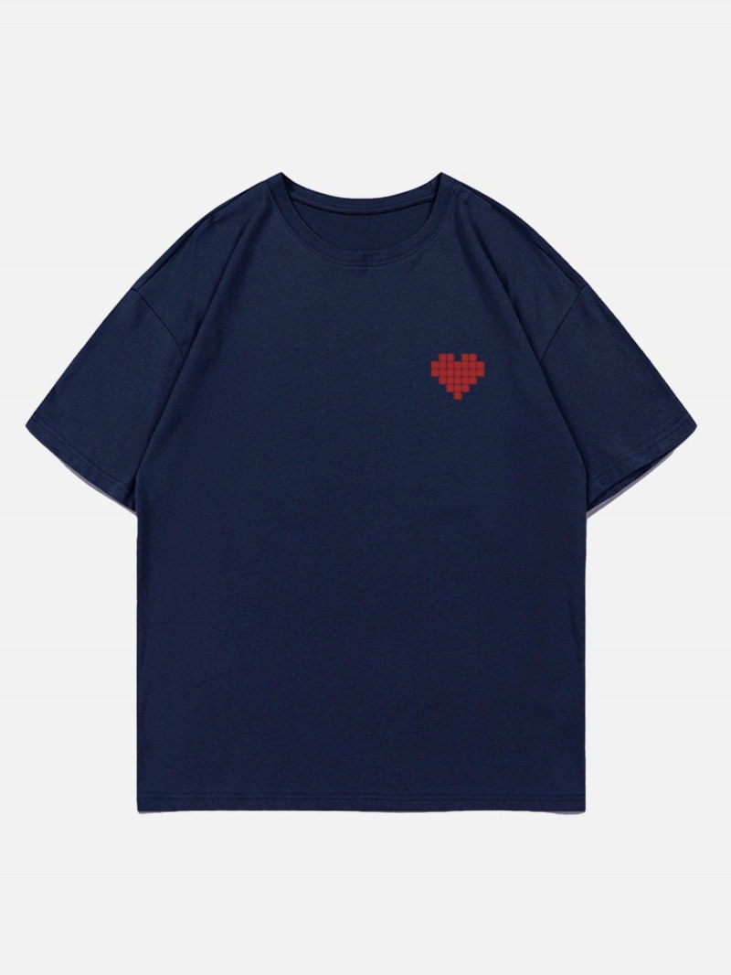 Blanche  T Shirts Aelfric Eden Mosaic Heart Print Tee - ITH-4504004